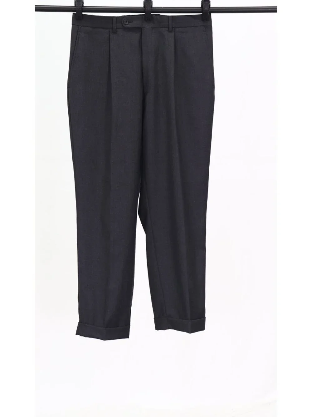 Jack Victor 40R 34x28 Gray Full Suit 2-Button Solid R972